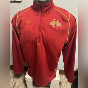 Nike DriFit Mens Large Half ZIP Iowa State Cyclones Pullover